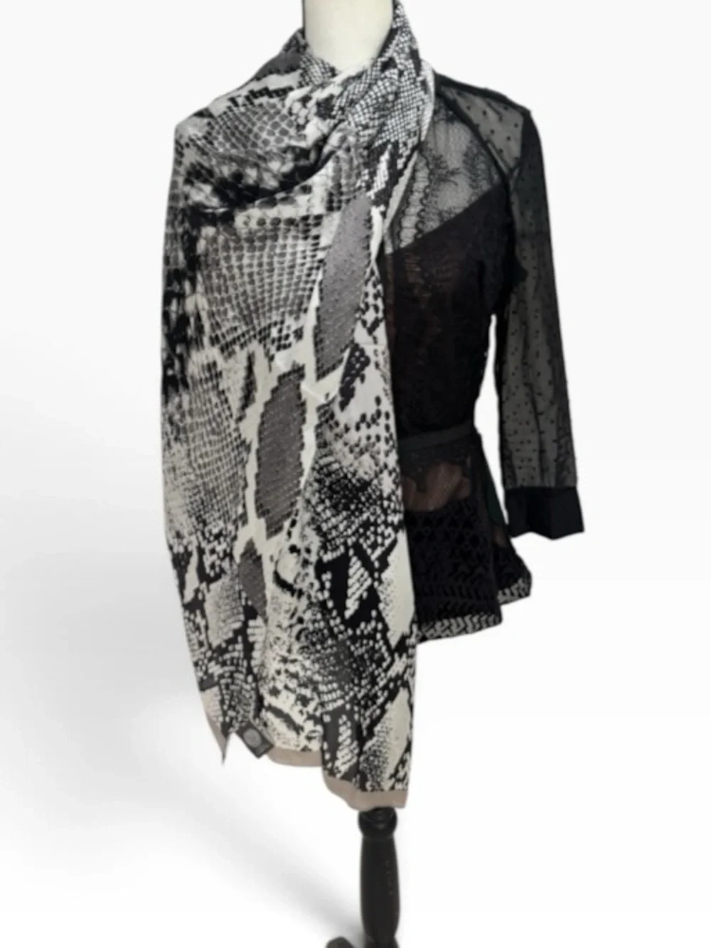 Vince Camuto Silk Scarf Snakeskin Print